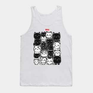 A group of black and white cats Tank Top